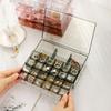 2 Layers Jewelry Storage Box Transparent Large Capacity Desktop Jewelry Case Plastic Dust-proof Jewelry Organizer For Home