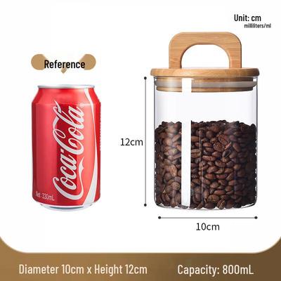 Glass Storage Jar with Wooden Handle Lid