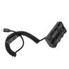 Type C to NP F550 Spring Power Cable Dummy Battery Power Adapter for Monitor Fill Light
