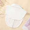 Women's Handmade Nail Half Round Bead Pointed Neck Chiffon Fake Collar Versatile Decoration Half Shirt Style Fake Collar
