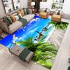 This Is Tropical Beach Scene Rug Palm Trees & Ocean View NonSlip Coastal Decor Carpet for Living Room Bedroom & Vacation Home
