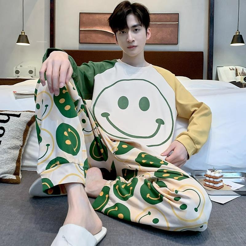 Pijamale noi de primăvară și toamnă pentru bărbați, costum de casă, studenți adolescenți, largi, de agrement, mărime mare, lenjerie de corp, pijamale, costum de casă