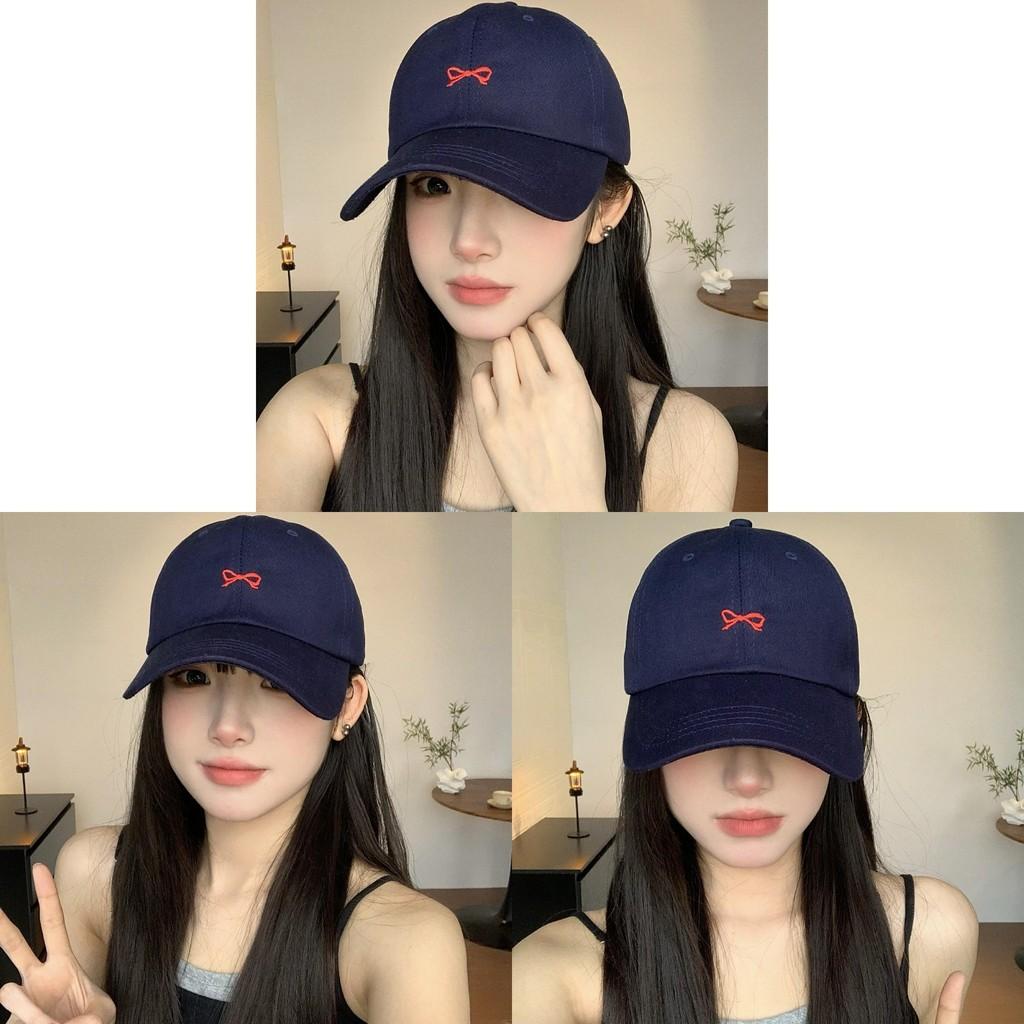 Embroidery Bowknot Baseball Cap Sun Protection Breathable Peaked Caps Gifts