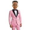 Completo Grigio da Ragazzo Set 2 Pezzi Giacca Pantaloni Smoking da Bambino per Matrimonio Vestito Festivo Blazer da Ragazzo Abbigliamento Personalizzato
