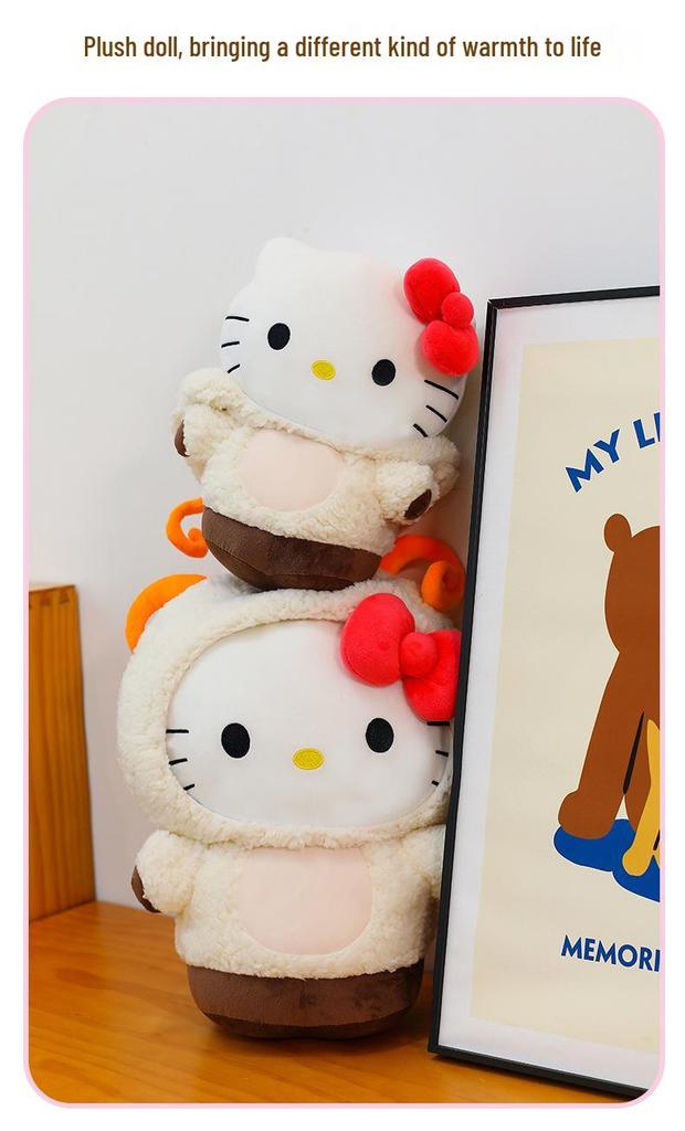 Large Cute Kiki Cat Doll Plush Toy - Aries Costume Pillow for Girls