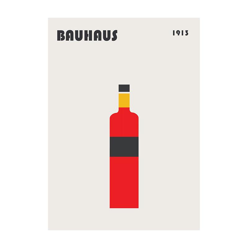 Vintage Abstract Art Canvas Paintings Bauhaus Geometric Design Poster Minimalist Art Print Wall Art Picture for Home Decorati 20x30cm No Frame