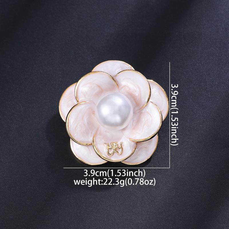 Kamelien-Broschen für Damen Unisex Emaille Klassisches Blumendesign Pflanzen-Anstecknadeln Büro Party Freund Geschenke Schmuck-Accessoires