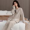 Island Fleece Pajamas Women'S Autumn And Winter Thickened Warm Spring And Autumn Advanced Coral Fleece Winter Thin Fleece Loungewear Set