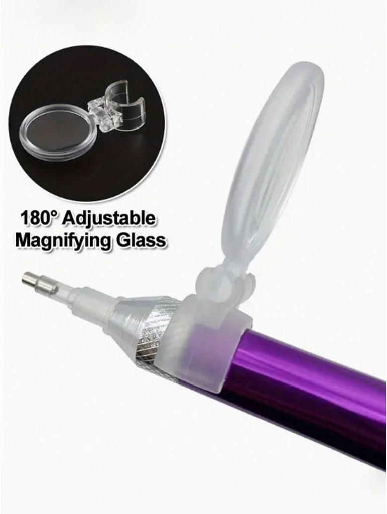 2 Pieces of Diamond Painting Magnifying Glass Small Plastic Magnifying Glass 5D Diamond Painting Embroidery Tool Accessories