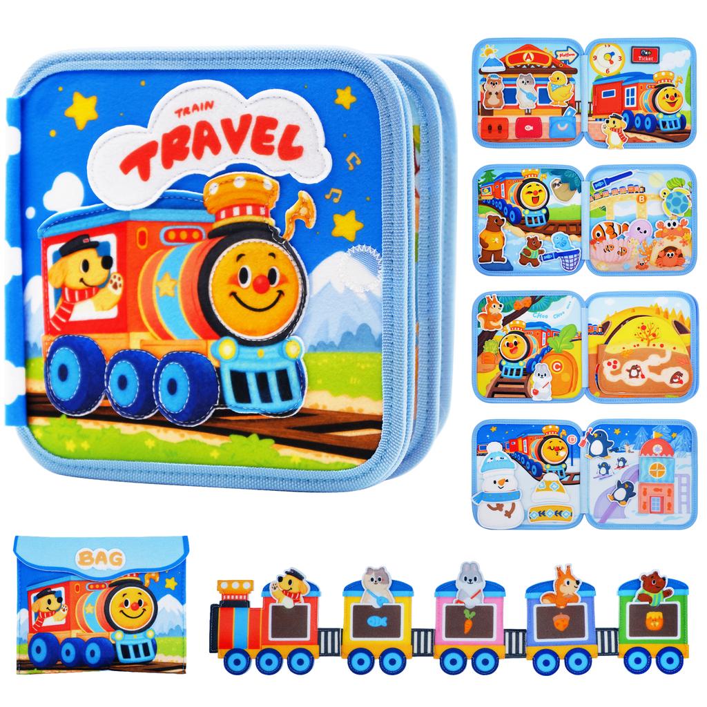 3D Farm Busy Board Quiet Book Soft Felt Montessori Toy For Fine Motor Skills Early Educational Travel Toys For Children Gifts