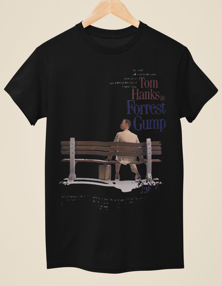 Forrest Gump - Movie Poster Inspired Unisex Black T-Shirt Unisex T-Shirt XXXL