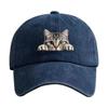 Verstellbare Katzen-Baseballkappe Coole Katze Sonnenhut Modische Wilde Trucker-Kappe Unisex-Stile