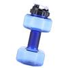 1pc Dumbbell Shape Water Bottle 600Ml Blue Petg Fitness Sports Kettle Weightlifting Cup For Gym Travel Home Office Kitchen Bar