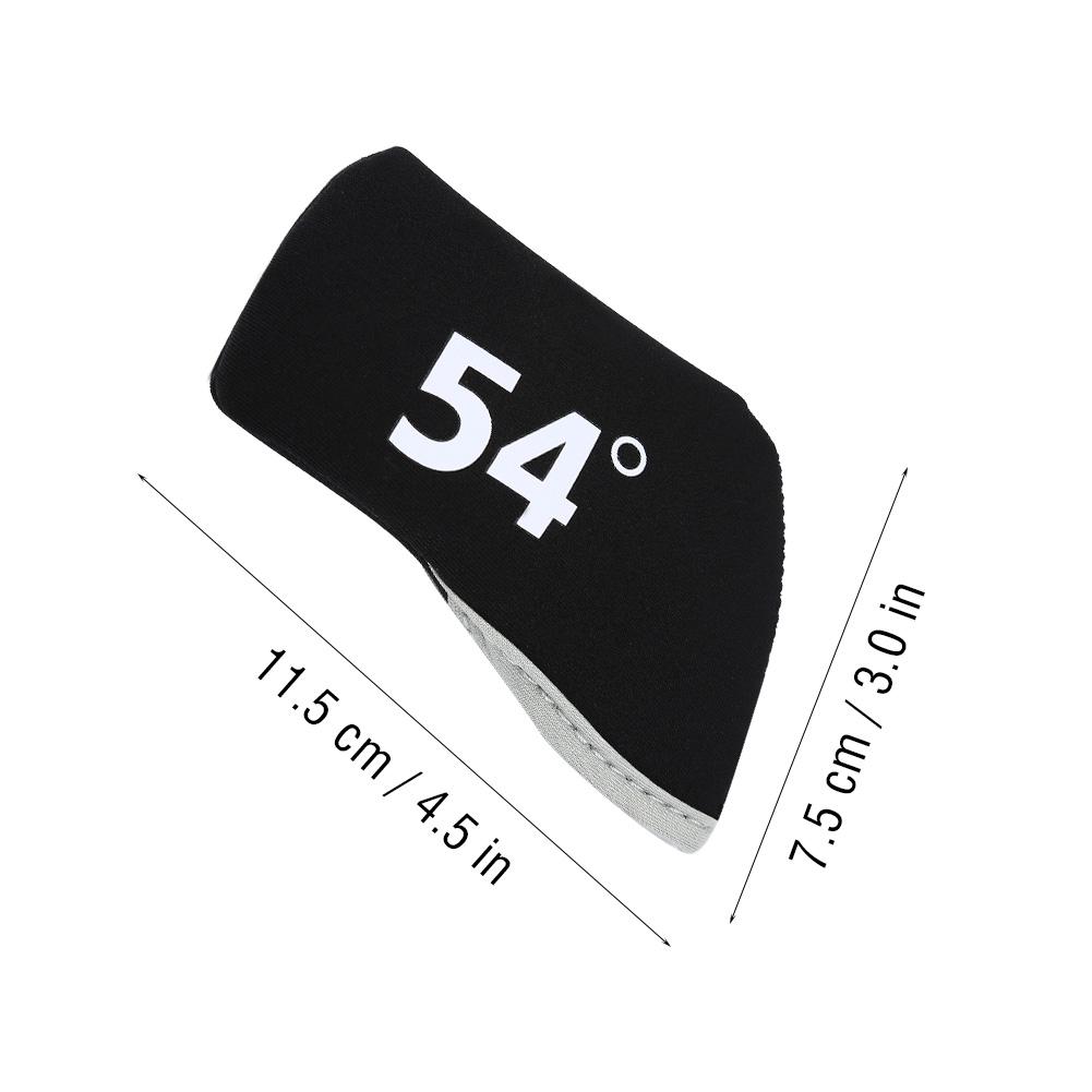 6Pcs Golf Club Iron Head Elastic Protective Cover Case Set Accessory(Black)