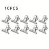 10 Stück Edelstahl-Clips Lebensmittelverschluss-Clips Papierbeutel-Clips Dokumentenbeutel-Verschließer Versiegelungsmaschine Küchenhelfer
