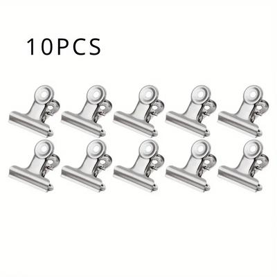 10 Pezzi Clip in Acciaio Inossidabile Clip Chiusura Cibo Clip Sacchetti di Carta Sigillatore Sacchetti Documenti Macchina Sigillante Gadget da Cucina