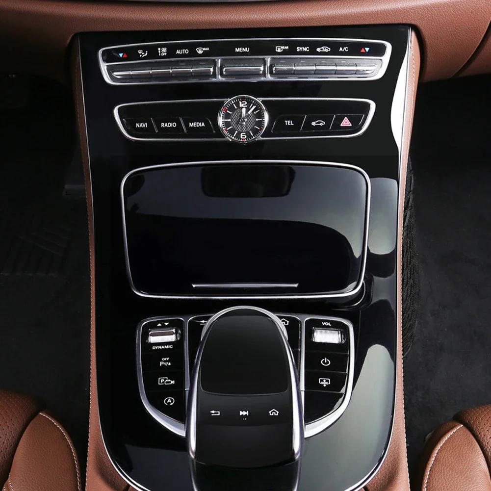 2 buc/set Consolă centrală mașină Cadru panou de viteze Cadru pentru panou schimbător de viteze Trim pentru Mercedes Benz Clasa E W213 2016-2018 Accesoriu