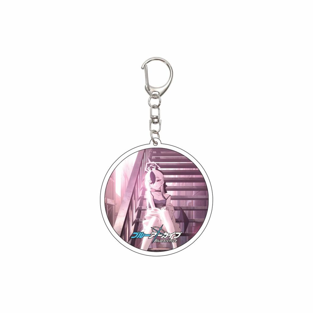 55MM Anime Blue Archive Keychain Asagi Mutsuki/Kurodate Haruna/Himuro Sena Key Chain Acrylic Model Plate Christmas Gifts