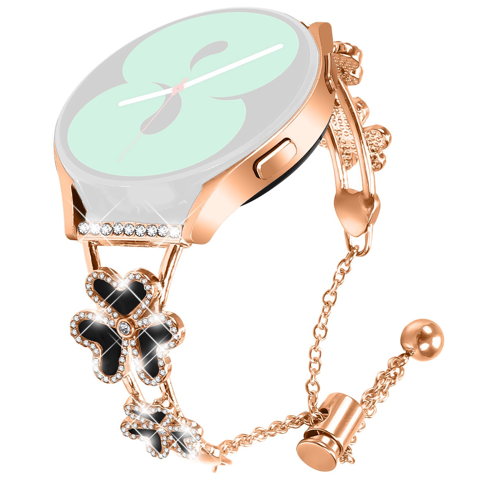 

Для Huawei Watch 2 Ремінець для годинника Заміна Металевий браслет Декор Серце Конюшина Rose Gold