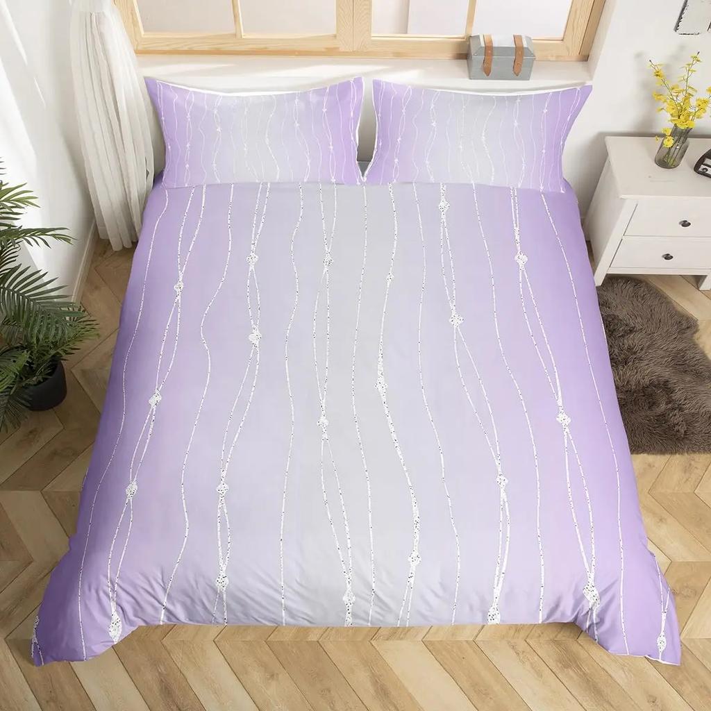Colorful Gradient Lightweight 3D Printed Bedding Set Cozy Duvet Cover King Queen Twin Size Birthday Gift Kid Adult Bedroom Decor