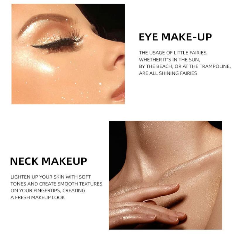 4 Color Body Glitter Spray Face Glitter Powder Highlighter Sexy Contour Blusher Moisturize Waterproof Multi-Purpose Glitter Spra