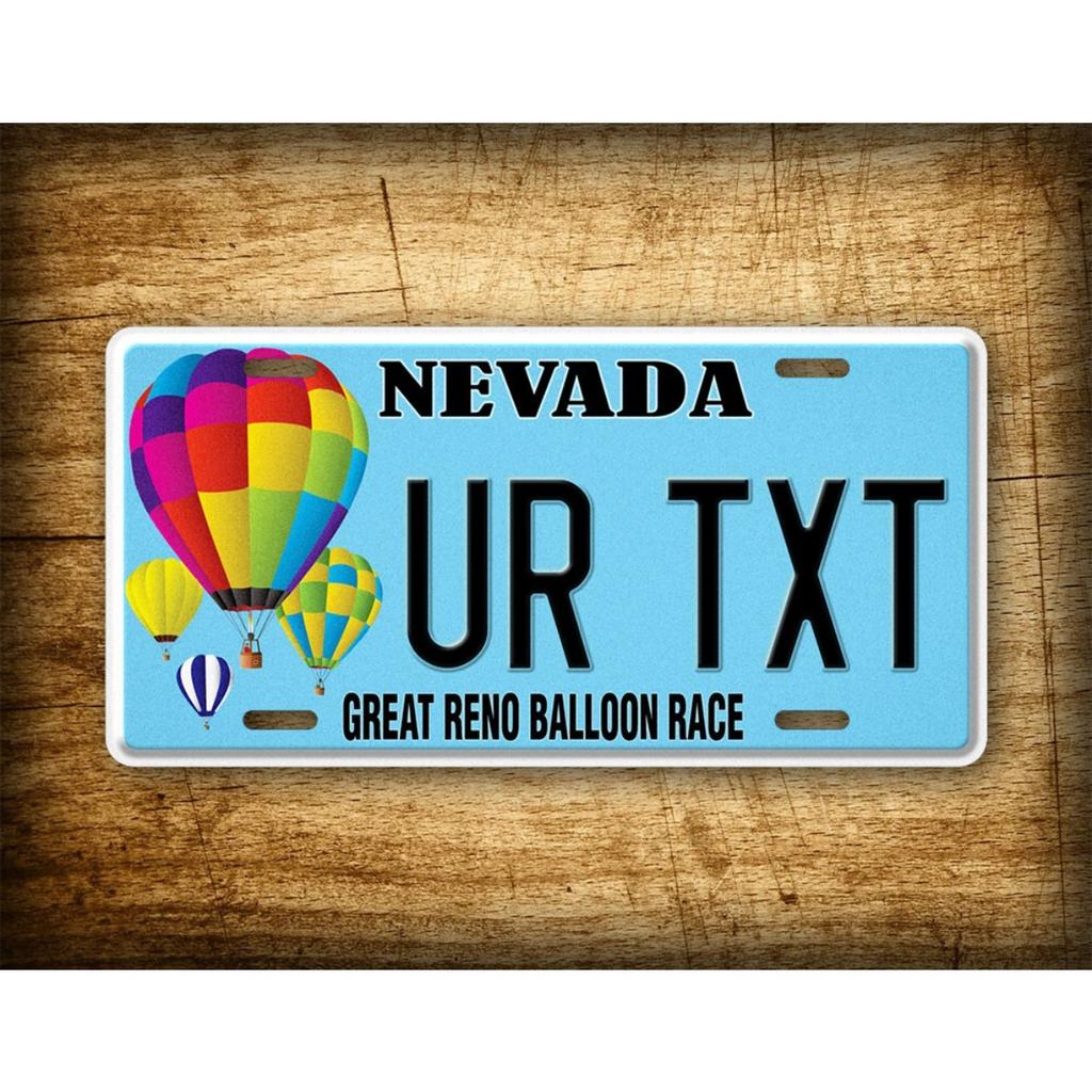 Custom Nevada Balloon Race License Plate Metal Wall Decor Car Ornament