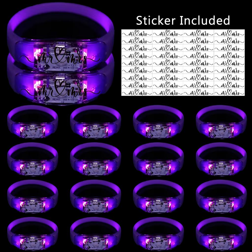 20-100 Piezas Pulseras LED para Bodas Pulsera Luminosa Activada por Música y Sonido Pulseras que Brillan en la Oscuridad Para Suministros de Fiesta de Cumpleaños
