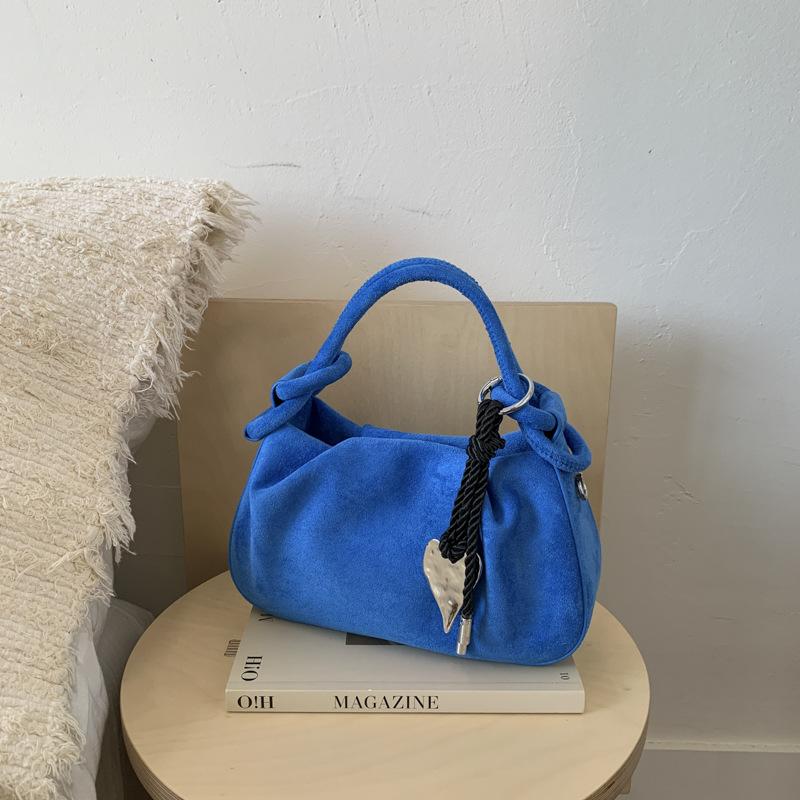 Small Suede Fashion Leather Shoulder Bags for Women 2026 Luxury Designer Brand Trend Crossbody Bag Females Short Handle Handbags