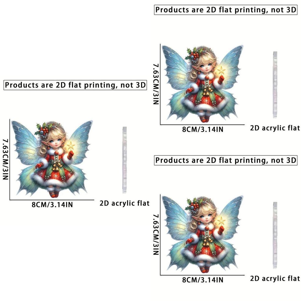 Adorable Acrylic Christmas Elf Ornament Charming Car Hanging Decoration Perfect For Festive Cheer
