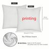 Gray Red Butterfly Floral Pillow Covers Soft Polyester Square Zipper Sofa Outdoor Machine Washable Double Sided Decorative Home