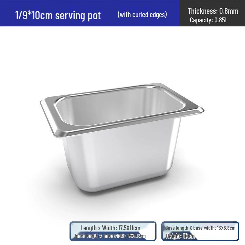 Commercial Half-Size Stainless Steel Food Pan with Lid