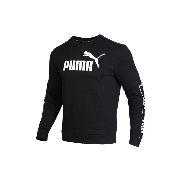 PUMA Fleece Lined Stay Warm Casual Sports Round Neck Pullover Black Men s 580429-01 M
