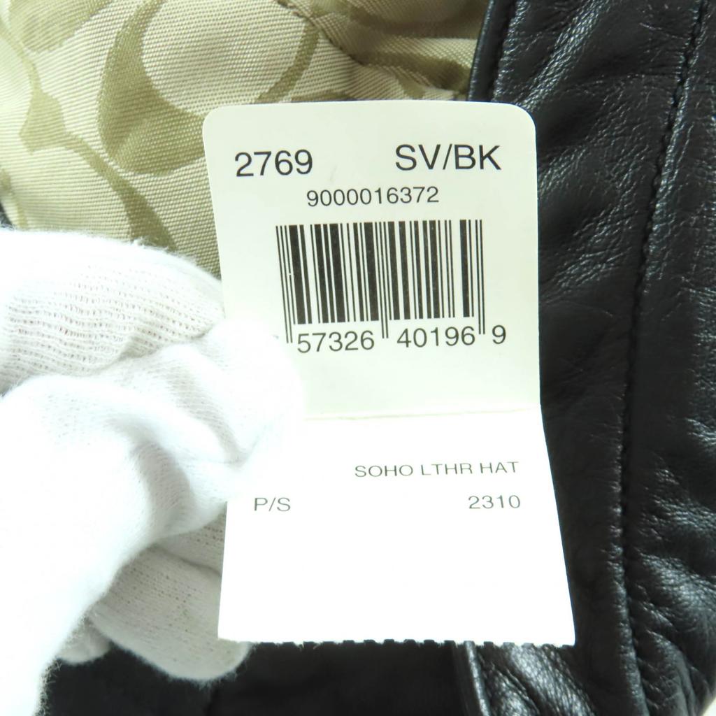 Tolle COACH Mütze schwarzes Lammleder Damen Gebraucht