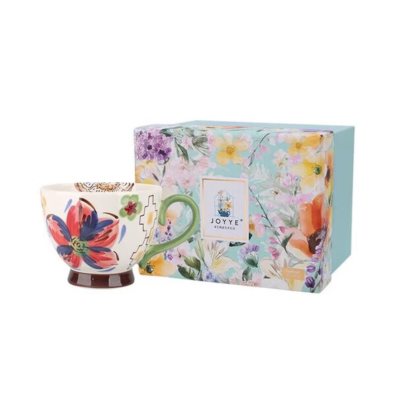 JOYYE Floral Ceramic Mug