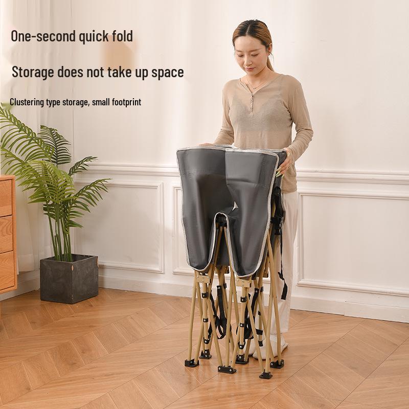Portable Folding Bed for Office & Outdoors - Single Bed with Ten Legs for Camping, Relaxation, and Military Use.