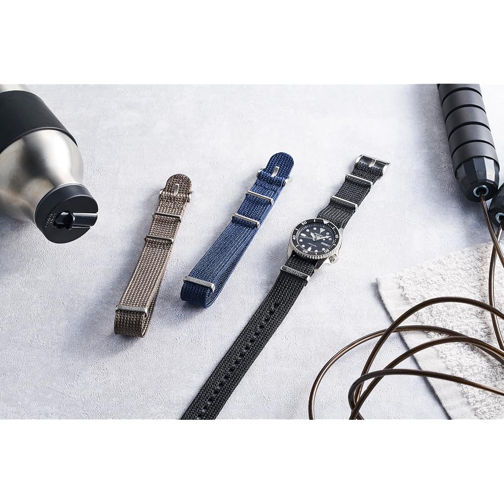 [Seiko Watch] Genuine Aftermarket Band, NATO Strap, Pass-Through Strap, Fabric Polyester, Custom, Lug Width 20mm, Green RS18C20GN