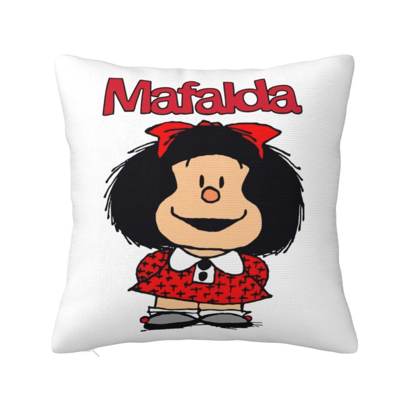 Custom Mafalda Kawaii Vintage Quino Comic Cartoon Mang Anime Modern Throw Pillow Covers Bedroom Decoration Chair Cushion