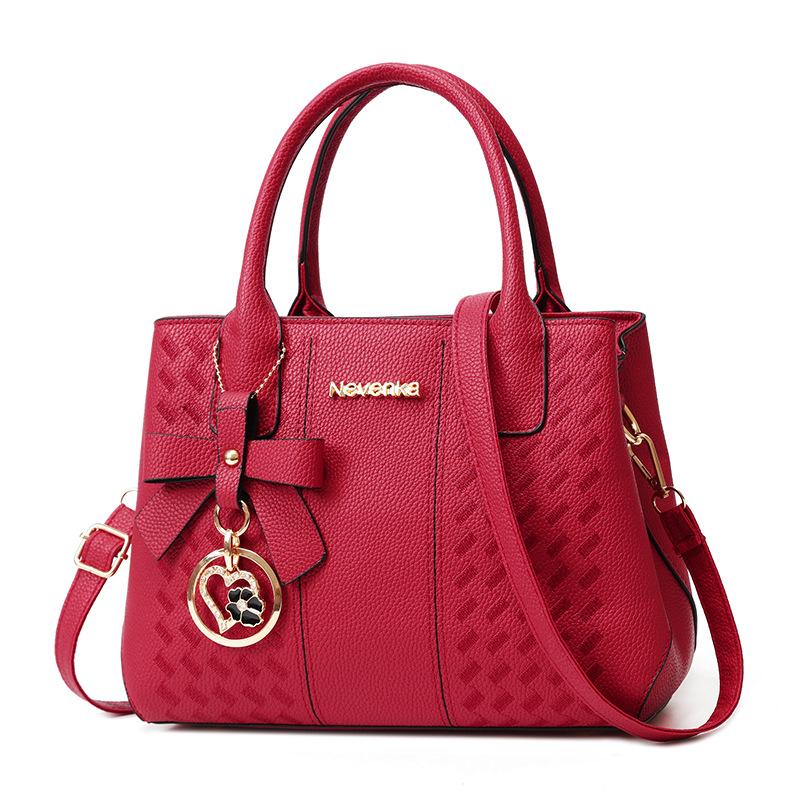

omen s big bag spring and summer new simple and versatile handbag trendy shoulder messenger women s bag width 28 height 22 красный