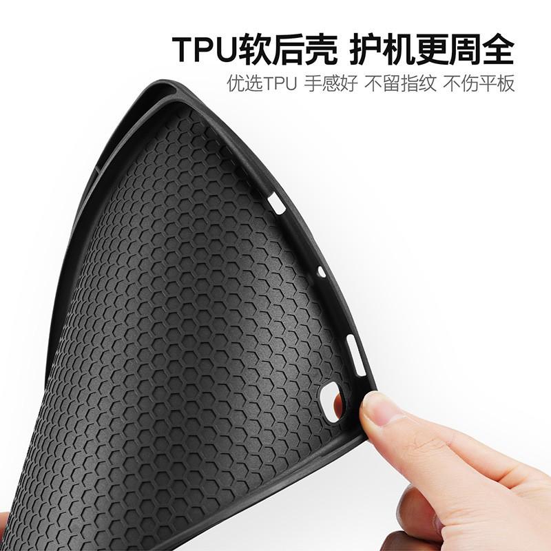 Galaxy Tab S6 Lite Case 3-Fold Flip Cover With Stand Sleep Wake Function Shockproof Full Protection PU Leather