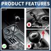 INFINAUTO Car Shift Knob 13cm Universal Gear Shifter Knob 1 Set Aluminum Alloy with 3 Adapters