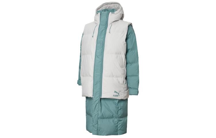 PUMA Down Jackets Men s Blue Gray Hooded Moderate Other 598317-94 S
