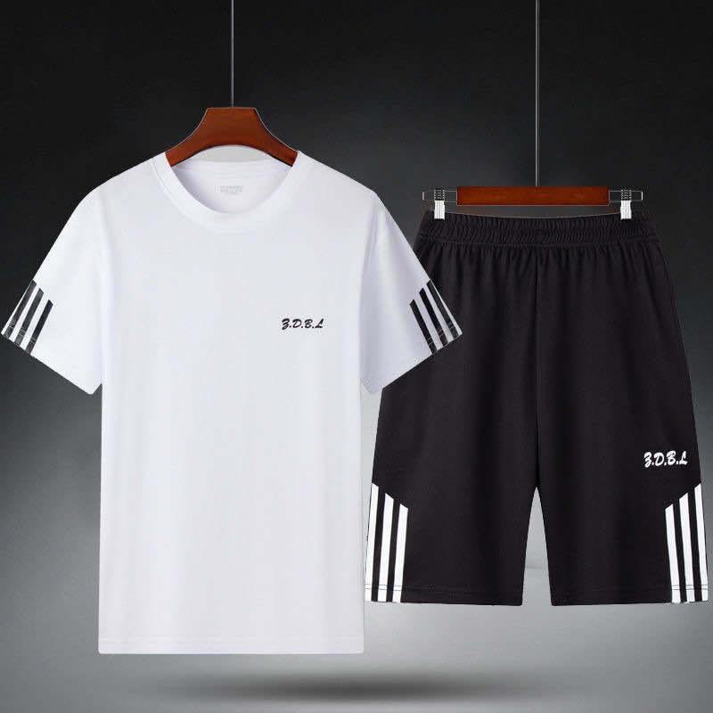 Schnell trocknendes Sportshorts- und locker sitzendes T-Shirt-Set für Herren für Fitness, Sommersport, Basketball und Laufen.