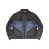2-Tone Paneled Denim Jacket 'Blue Teal' Men's SUP-FW22-013
