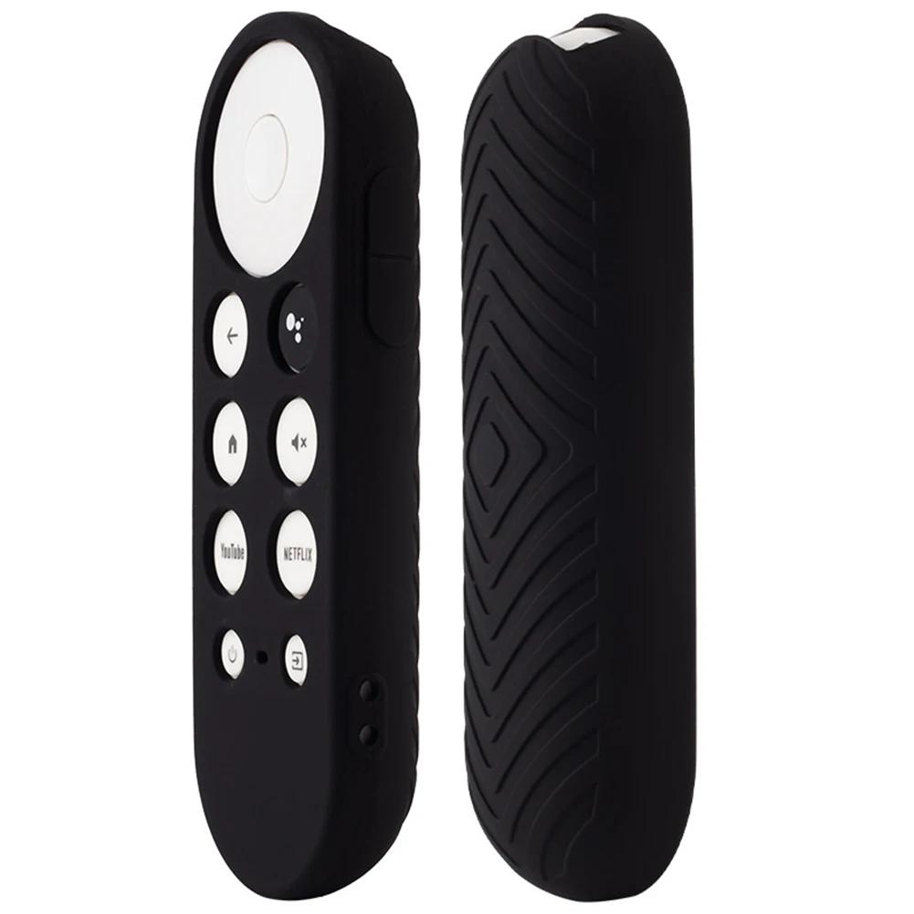 

For Google Chromecast SmartTV Silicone Protective Case Remote Control Non-slip Soft Durable Shockpro Protective Cover Shell чёрный