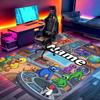 Custom Name Personalized Game Rainbow Friends Print Carpet, Versatile Home Decor Rug, for Playroom, Apartment, Balcony, Entryway, Hallway Gift