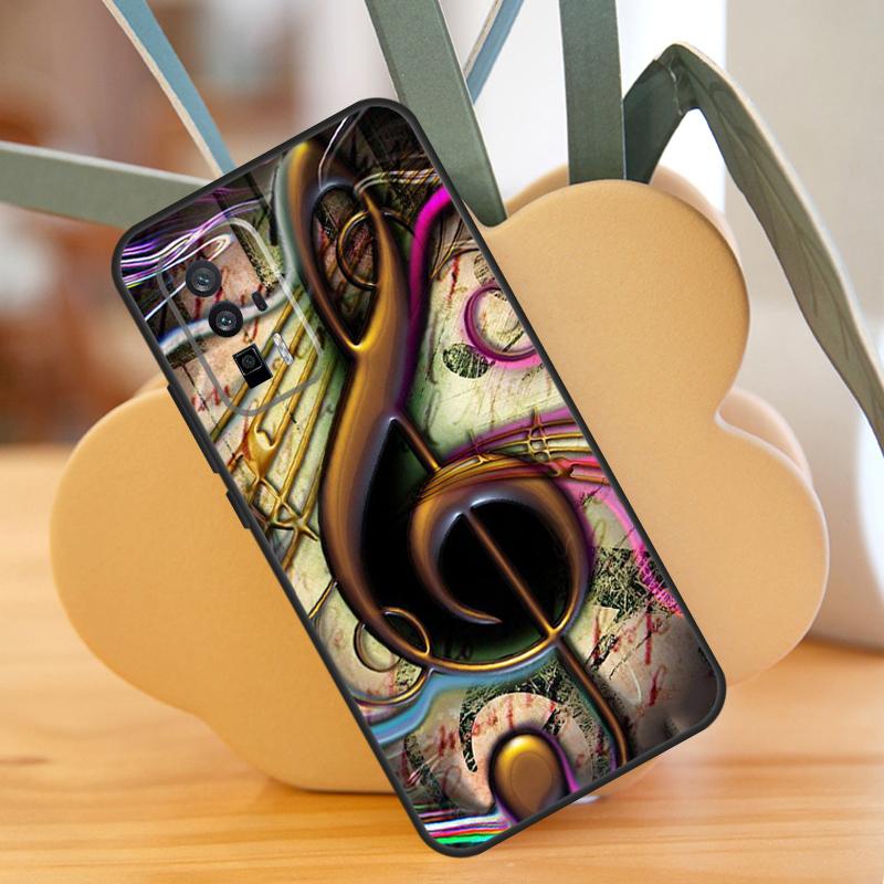Treble Clef Music Note Case For POCO X3 X6 F6 Pro M6 X5 F3 F5 M5s Xiaomi 13 14 Ultra 12 Lite 11T 12T 13T Pro Cover