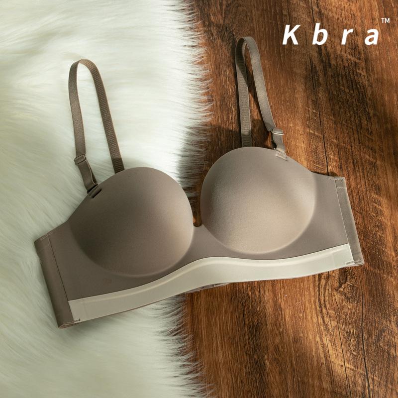 [Brand Genuine] Traceless Smooth-faced Small Breasts Gather Underwear Women's Upper Support Adjustment Type No Steel Ring Girl Bra Cover
