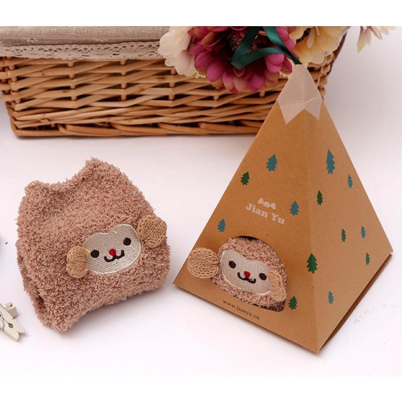 Winter Coral Fleece Cartoon Circle Socks for Ladies - Christmas Homewear Socks with Thick Padding - Christmas Limited Edition