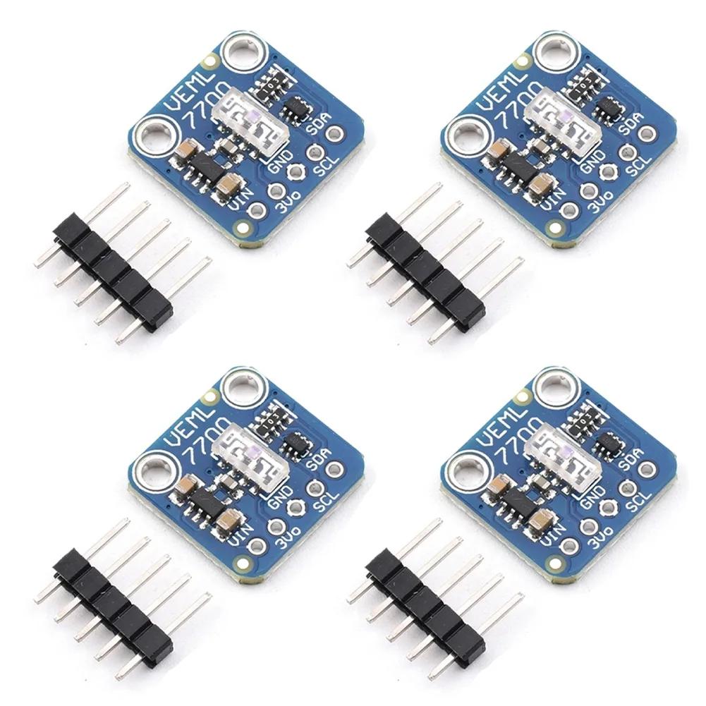 4 Pcs VEML7700 Ambient Light Sensor Modules With Pin Headers VEML7700 Light Sensors 16-bit For Arduino I2C Interface Accessories