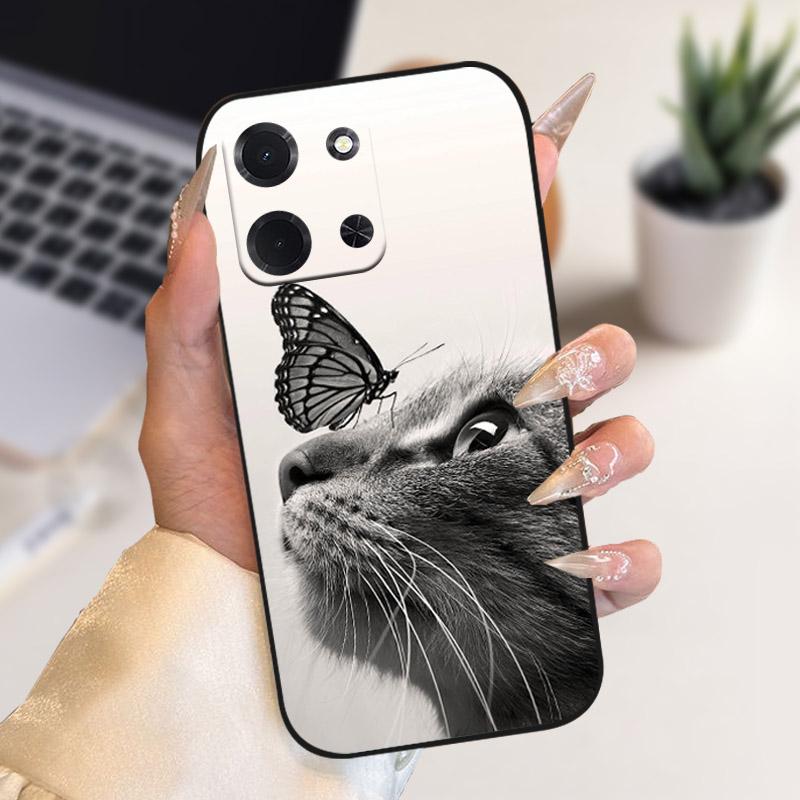 For Xiaomi Poco C85 5G Phone Case Luxury Lion Wolf Flower Printed Casing Soft Silicone TPU Back Cover For POCO C85 POCOC85 173mm